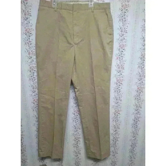 Vintage Riverside Khaki Pants Men Size 34 Polyester Cotton Blend - Picture 1 of 7